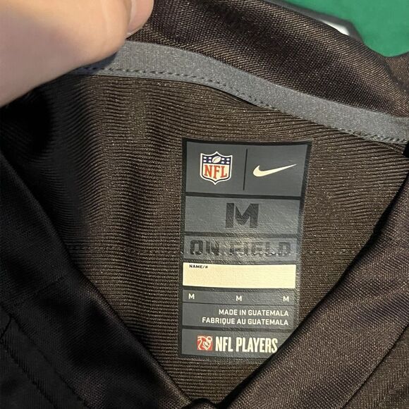 Nike Cleveland Browns‎ Football Jersey Men M Brown Gold On Field Joe Thomas HOF - Picture 5 of 12